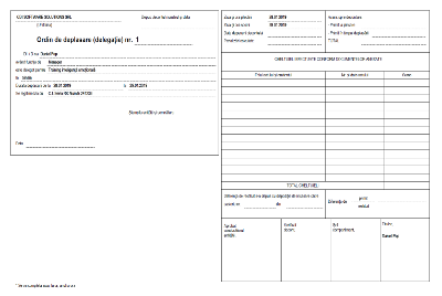 model ordin de deplasare (delegație) printat din aplicația iconta.ro